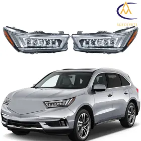 4207476 Nurniacl Headlight Assembly For 2017-2020 Acura Mdx Passenger Driver Led Clear Headlamp
