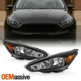 5-hd-jh-ffoc15-oe-bk-set Oemassive For 2015-2018 Ford Focus Halogen Headlights Headlamp Black Housing Oe Style Pair 5-hd-jh-ffoc15-oe-bk-set Oemassive For 2015-2018 Ford Focus Halogen Headlights Headlamp Black Housing Oe Style Pair