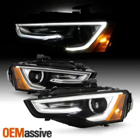 5-pro-jh-aa513-hid-oe-l-r Oemassive For 13-17 Audi A5/a5 Quattro/s5 Hid/xenon Non-afs Projector Headlights Pair