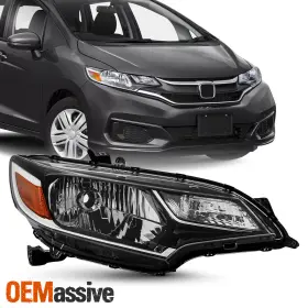 9-e1hfi18mbp Oemassive For 2018-2020 Honda Fit Halogen Type Headlight Headlamp Passenger Side Black