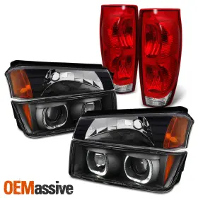 Gm2503219 Oemassive For 02-06 Avalanche Projector Headlight With Bumper Lights Taillights 6 Pcs Set
