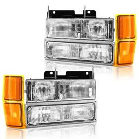Gm2551143 Orion Motor Tech 719868670101 Headlights For 1994-1998 Chevy Silverado Obs C/k 1500 2500 3500 With Bumper Lamps