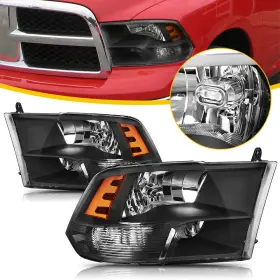 55277410ad Oxilam Ch2519135 For Ram 2009-2018 1500 3500 2500 Housing Black Amber Corner Headlight Headlamps 55277410ad Oxilam Ch2519135 For Ram 2009-2018 1500 3500 2500 Housing Black Amber Corner Headlight Headlamps