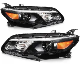 Pth128222s01 Parthigh Headlights Assembly For 2016 2017 2018 Chevy Malibu Black Housing With Amber Pair