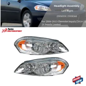 Partra Pt295064a For Chevrolet Impala 2006-2013 /impala Limited 2014-2016 Headlights Lh&rh Side