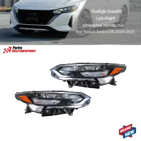 Partra Tg88245 Projector Rh Lh Replacement Led Fit For Nissan Sentra Sr 2024-2025 Headlights