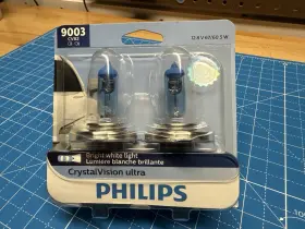 9003cvb2 Philips 9003 Upgrade Crystal Ultra Vision H4 Halogen Light Bulbs 2