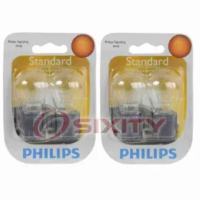 Sx-6487 Philips 2 Pc Rear Turn Signal Light Bulbs For Mitsubishi Raider 2006-2009 Ss