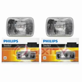 Sx-6912 Philips 2 Pc High Low Beam Headlight Bulbs For Plymouth Arrow Pickup Champ Dv