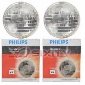 Sx-9459 Philips 2 Pc Low Beam Headlight Bulbs For Rolls-royce Silver Cloud Xw Sx-9459 Philips 2 Pc Low Beam Headlight Bulbs For Rolls-royce Silver Cloud Xw