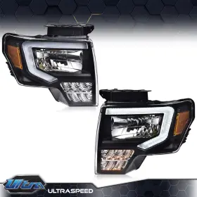 Ult259916 Pit66 Fit For 2009-2014 Ford F150 F-150 Truck Led Drl Headlights Left Right Ult259916 Pit66 Fit For 2009-2014 Ford F150 F-150 Truck Led Drl Headlights Left Right