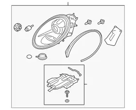 991-631-225-08 Porsche Genuine Headlamp Assembly