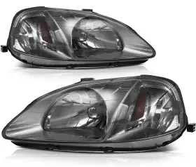 Pump16591701ps Pumpmart Headlamp For 1999-2000 Honda Civic Smoke Housing Headlights Assembly Pair Pump16591701ps Pumpmart Headlamp For 1999-2000 Honda Civic Smoke Housing Headlights Assembly Pair
