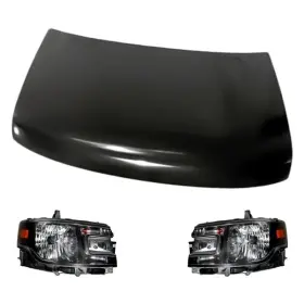 Bndl-219200 Replacement For Ford Flex 13-19 3-piece Kit Driver And Passenger Side Headlights Hood
