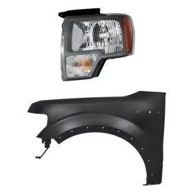 Bndl-251675 Replacement For Ford F-150 10-14 2-piece Kit Driver Side Headlight Front Bndl-251675 Replacement For Ford F-150 10-14 2-piece Kit Driver Side Headlight Front