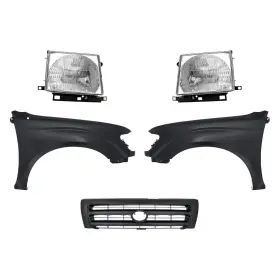 Bndl-257616 Replacement For Toyota Tacoma 98-00 5-piece Kit Driver And Passenger Side Headlights