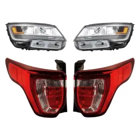 Bndl-277261 Replacement For Ford Explorer 18-19 4-piece Kit Driver And Passenger Side Headlights