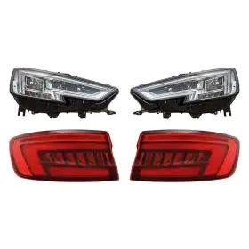 Bndl-278225 Replacement For Audi A4 Quattro 17 4-piece Kit Driver And Passenger Side Headlights