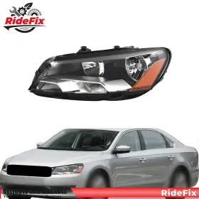 Rf5009277 Ridefix Headlight Driver Side For 2012-2014 2015 Volkswagen Passat Halogen Black Housing