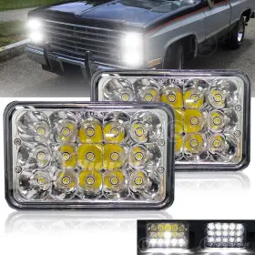 Cazledhdl1462 Ridroid 2p 4x6 45w Led Sealed Beam Black Housing Headlight H4651 H4652 H4656 H4666 H6545