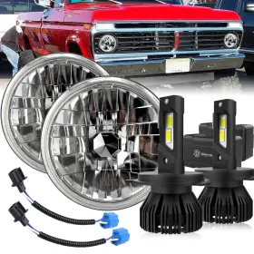H6012 Ridroid H6024 H6014 H6015 H6017 7 Inch Round Classic Look Glass Led Headlight For Mazda Na Miata Mx5 Mx-5