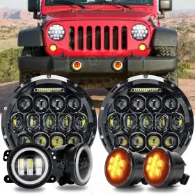 Ridroidwd01 Ridroid For Jeep Wrangler Jk 2007-2018 Combo Dot 7ftft Led Headlights Turn Fog Lights Kits Ridroidwd01 Ridroid For Jeep Wrangler Jk 2007-2018 Combo Dot 7ftft Led Headlights Turn Fog Lights Kits