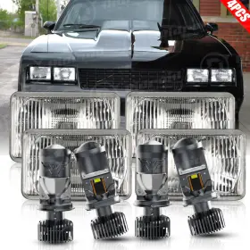 Td5fbl07-2 Ridroid 4pcs 4x6 Inch Led Headlights Hi/lo For Chevrolet Monte Carlo Ss 1980-1988 El Camino