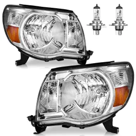 Roadeal Rd-tytc0500 Headlights W Bulbs 2005-2011 Toyota Tacoma Halogen Replacement Pair 2006