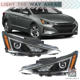 Tl363630dt Seblaff Rh Lh For Hyundai Elantra 2019-2020 Black Housing Halogen Headlamps Headlights Tl363630dt Seblaff Rh Lh For Hyundai Elantra 2019-2020 Black Housing Halogen Headlamps Headlights
