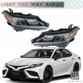 Tl524297dt Seblaff For Toyota Camry Le Se 2021 2022 Led Black Headlight Lamp Assembly Left Right