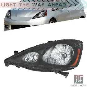 Tl591566dt Seblaff For Honda Fit 2012-2014 Halogen Headlights With Sport Black Housing Headlamps Left