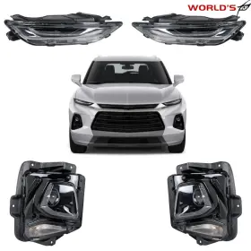 We1830975ee Seblaff For Chevy Blazer 2019-2021 Hid/xenon Headlights Upper Led Drl Headlamps