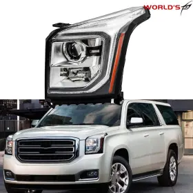 Seblaff We2615550ee Driver For Gmc Yukon Xl 2015-2020 Hid Black Headlights Assembly D3s Low Beam