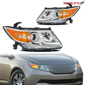 We2863125ee Seblaff Driver&passenger For Honda Odyssey Ex/ex-l/lx/touring 11-13 Hid Headlight Chrome