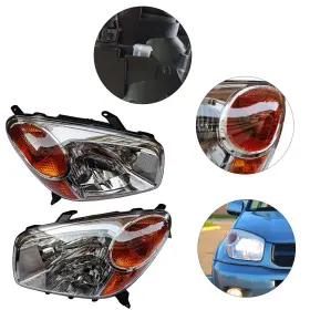 8110542280 Senderpick For Toyota Rav4 2004-2005 Halogen Headlights Black Housing Headlamps Assy 2pcs