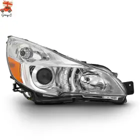 Ac-bkfyl-4449 Senderpick For 2010-2014 Subaru Outback Legacy Headlight Assembly Chrome Amber Right Lamp