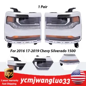 Gm2502445 Senderpick Gm2503445/gm2502445 Headlights Hid Xenon For 2016 17-2019 Chevy Silverado 1500 With Led Drl Left Right