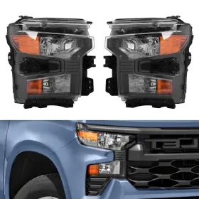 Gm2502536 Senderpick Gm2503536 Pair Halogen Headlights For Chevy Silverado 1500 2022-2024 Left Right Headlamps