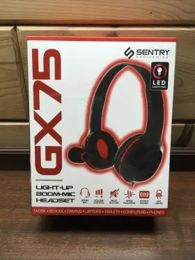 Gx75 Sentry 080068670773 Pro Gaming Red Head Phones Led Light Up Set And Mic New In Box