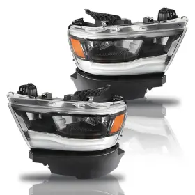 Fs1116950sr Silscvtt Pair Lh Rh Headlight For Dodge Ram 1500 2019-2023 Full Led With Drl Headlamp