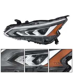 Silscvtt Fs1210500sr Left Headlight Assembly For Nissan Altima 2019-2020 Led Chrome Housing Driver