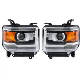 Fs1881900sr Silscvtt Driver&passenger Hid With Led Drl Headlight For Gmc Sierra 2500hd/3500hd 2016-2019