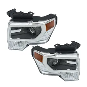 Fs1903750sr Silscvtt Headlights For Ford F150 2013-2014 Hid Headlamps Projector Lh Rh Electroplated Fs1903750sr Silscvtt Headlights For Ford F150 2013-2014 Hid Headlamps Projector Lh Rh Electroplated