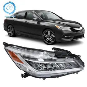 Su1098230ku Skyup2018 Chrome Housing For 2016-2017 Honda Accord Led Type Headlight Right / Passenger