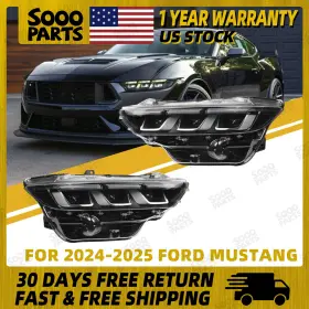 Pr3b13006 Soooparts Pair Left And Right Side Led Headlight Assembly Lh Rh For 2024-2025 Ford Mustang Pr3b13006 Soooparts Pair Left And Right Side Led Headlight Assembly Lh Rh For 2024-2025 Ford Mustang