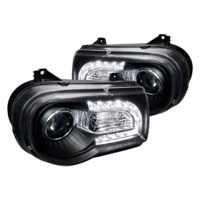 Lhp-300c05jm-tm Spec-d For Chrysler 300 05-10 Headlights Driver And Passenger Side Black Projector Lhp-300c05jm-tm Spec-d For Chrysler 300 05-10 Headlights Driver And Passenger Side Black Projector