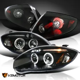 8330a247 Spec-d Tuning Fits 2006-2011 Mitsubishi Eclipse Black Projector Headlights Red Led Tail Lamps