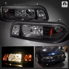 E9zz13008a Spec-d Tuning Fits 1987-1993 Ford Mustang Black Headlights With Corner Parking Lamps 89-93 Pair E9zz13008a Spec-d Tuning Fits 1987-1993 Ford Mustang Black Headlights With Corner Parking Lamps 89-93 Pair