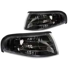 Lc-mst95jm-rs Spec-d Tuning Black Housing Clear Lens Corner Lights For 1994-1998 Ford Mustang Parking