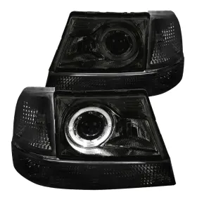 Lclhp-ran98g-rs Spec-d Tuning For 1998 1999 2000 Ford Ranger Smoke Led Halo Projector Headlights Corner Signal